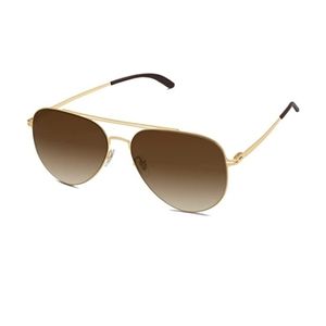New Brown Aviator Polarized Sunglasses Womens Mens Vintage Shades Class